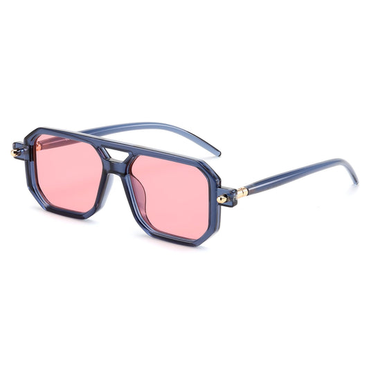 FEISEDY Vintage Square 70s Flat Aviator Sunglasses Women Men Classic Retro Stylish Frame UV400 Sunglasses B2622