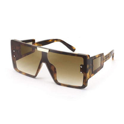FEISEDY Square Oversized Flat Top Sunglasses With Side Lens Integrated For Women Men B4028
