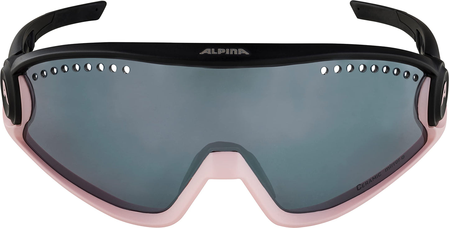 ALPINA Mirrored, 100% UV Protection Sport Sunglasses For Men & Women, Cycling/Running, Removeable Side Protection, 5W1NG