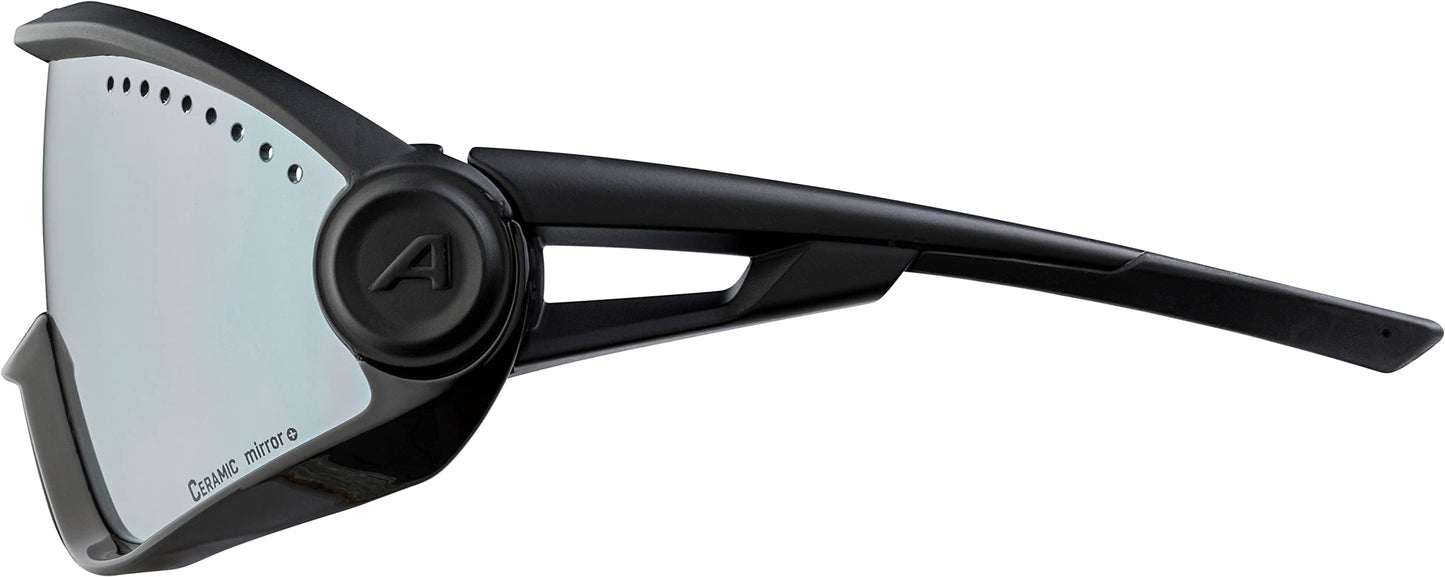 ALPINA Mirrored, 100% UV Protection Sport Sunglasses For Men & Women, Cycling/Running, Removeable Side Protection, 5W1NG