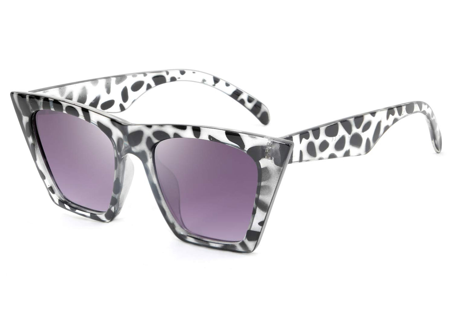 FEISEDY Vintage Square Cat Eye Sunglasses Women Trendy Cateye Sunglasses B2473