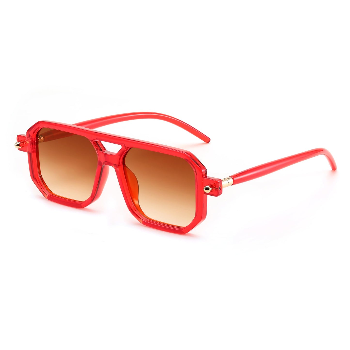 FEISEDY Vintage Square 70s Flat Aviator Sunglasses Women Men Classic Retro Stylish Frame UV400 Sunglasses B2622