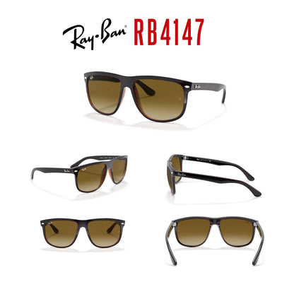 Ray-Ban RB4147 Boyfriend Sunglasses For Men For Women+ BUNDLE with Designer iWear Eyewear Care Kit