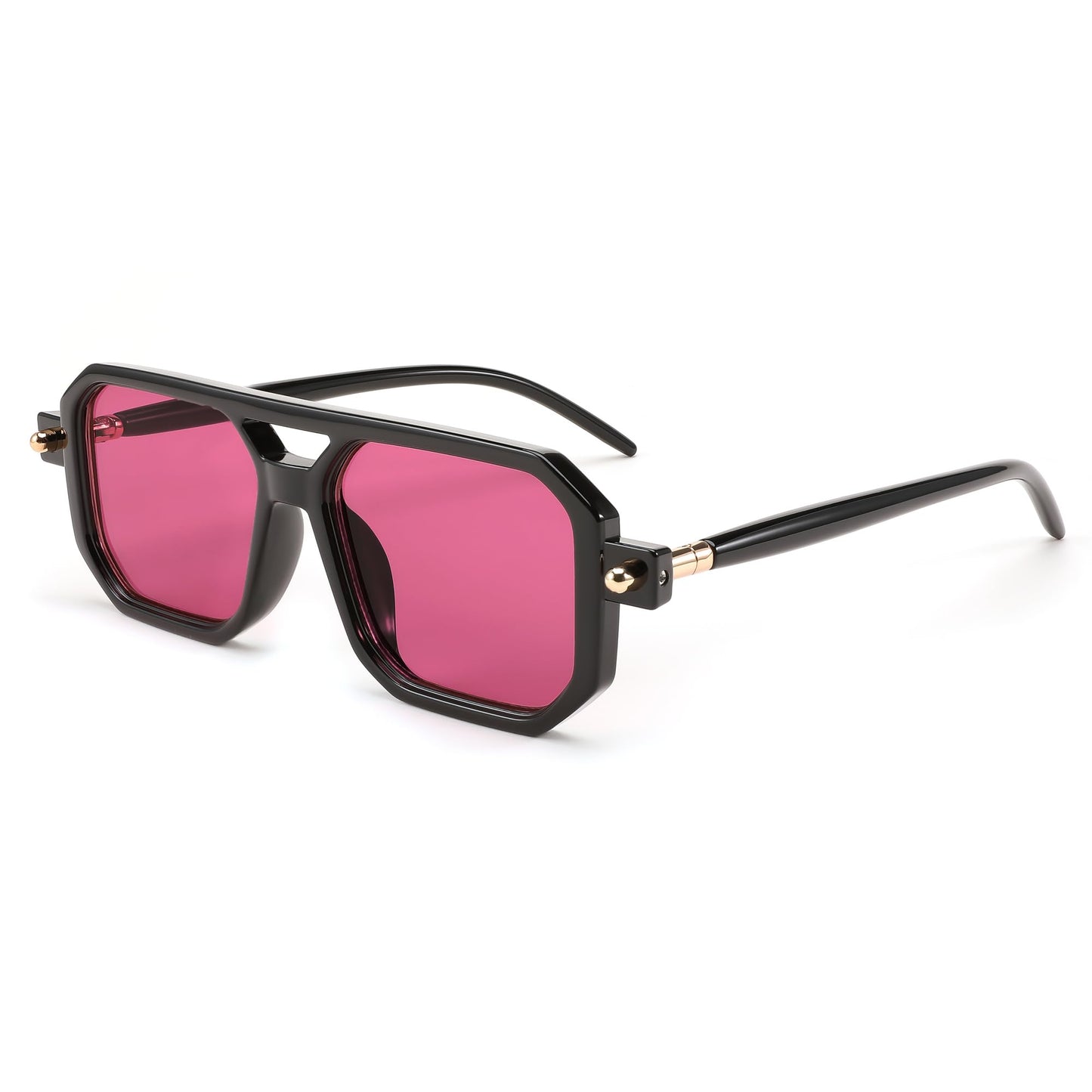 FEISEDY Vintage Square 70s Flat Aviator Sunglasses Women Men Classic Retro Stylish Frame UV400 Sunglasses B2622