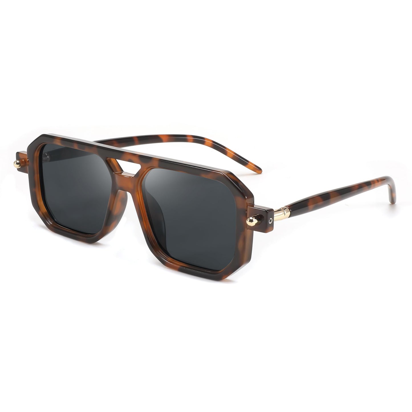 FEISEDY Vintage Square 70s Flat Aviator Sunglasses Women Men Classic Retro Stylish Frame UV400 Sunglasses B2622