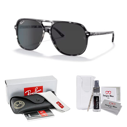Ray-Ban Bill RB2198 Square Sunglasses for Men for Women + BUNDLE With Designer iWear Complimentary Eyewear Kit