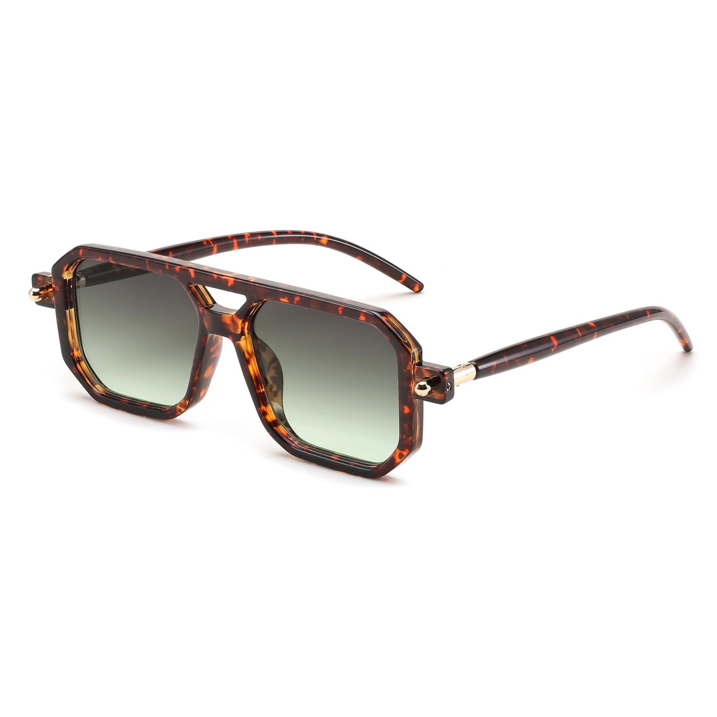 FEISEDY Vintage Square 70s Flat Aviator Sunglasses Women Men Classic Retro Stylish Frame UV400 Sunglasses B2622