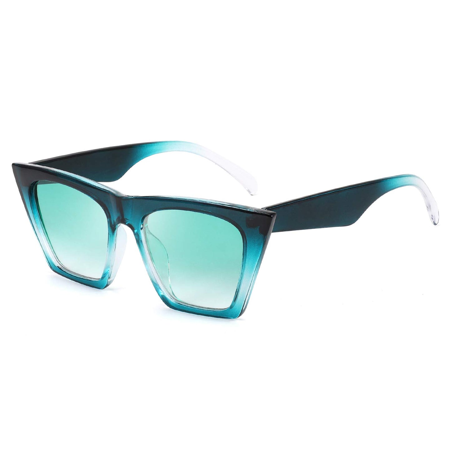 FEISEDY Vintage Square Cat Eye Sunglasses Women Trendy Cateye Sunglasses B2473
