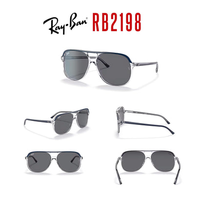 Ray-Ban Bill RB2198 Square Sunglasses for Men for Women + BUNDLE With Designer iWear Complimentary Eyewear Kit