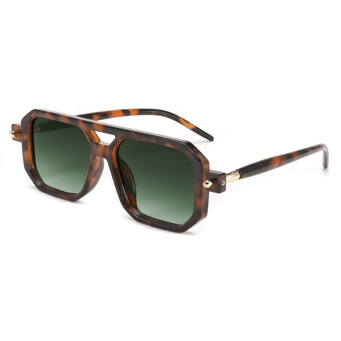 FEISEDY Vintage Square 70s Flat Aviator Sunglasses Women Men Classic Retro Stylish Frame UV400 Sunglasses B2622