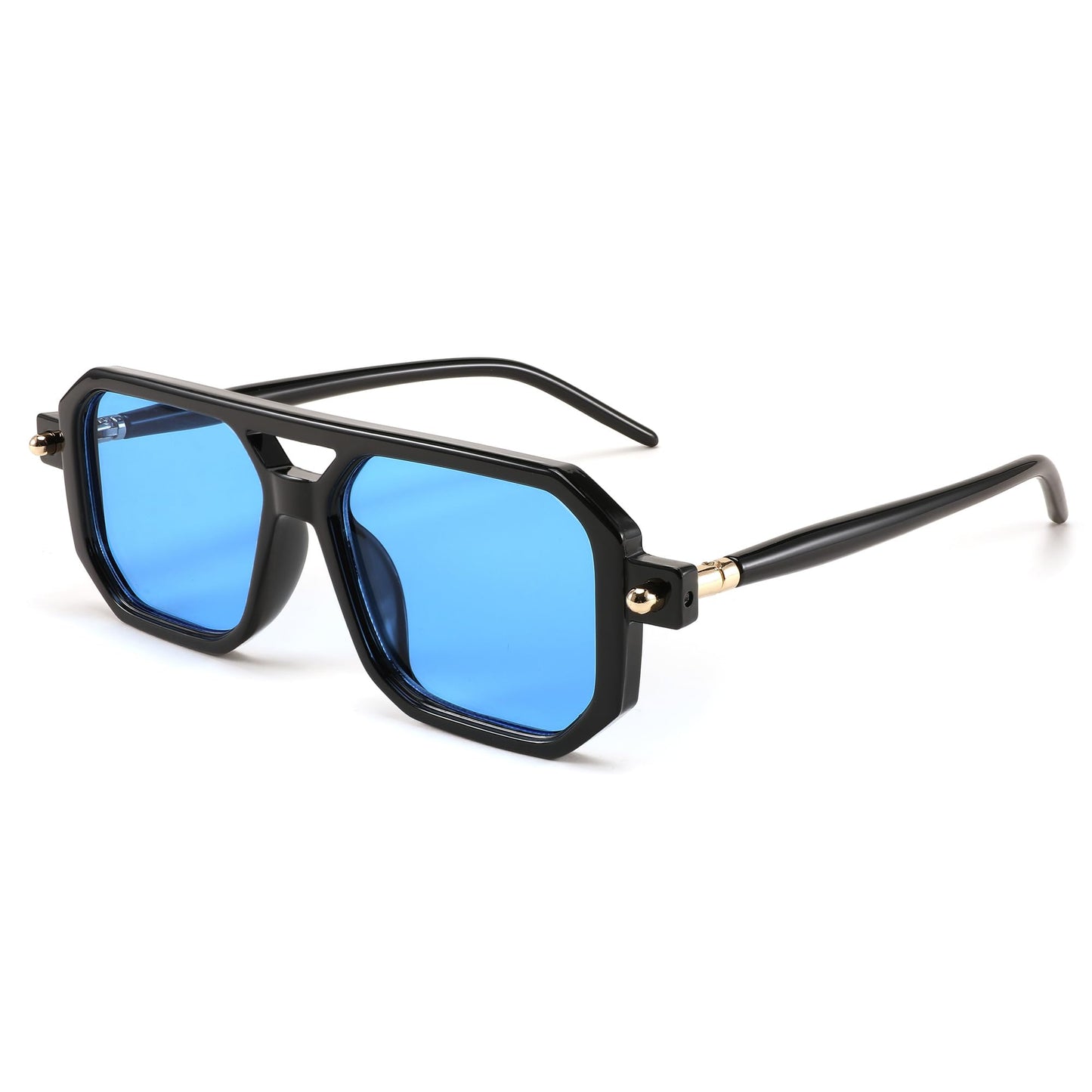 FEISEDY Vintage Square 70s Flat Aviator Sunglasses Women Men Classic Retro Stylish Frame UV400 Sunglasses B2622