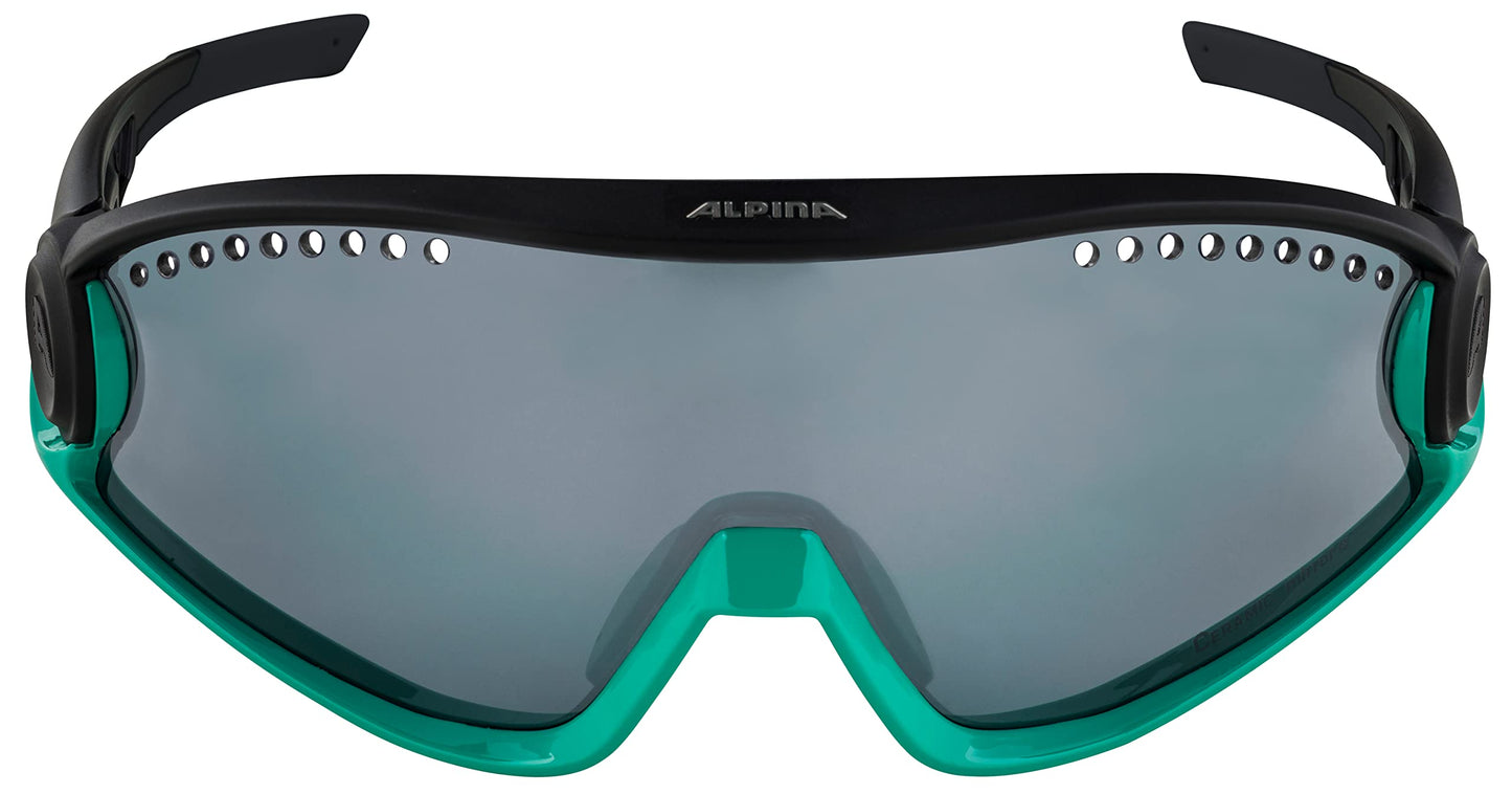 ALPINA Mirrored, 100% UV Protection Sport Sunglasses For Men & Women, Cycling/Running, Removeable Side Protection, 5W1NG