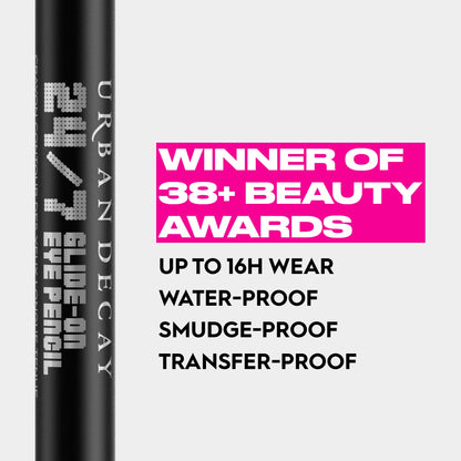 Urban Decay 24/7 Glide-On Waterproof Eyeliner Pencil - Smudge-Proof, Transfer-Proof, Up to 16HR Wear, Smooth No-Tug Formula, Hydrating Liner With Vitamin E & Jojoba Oil - 0.04 Oz