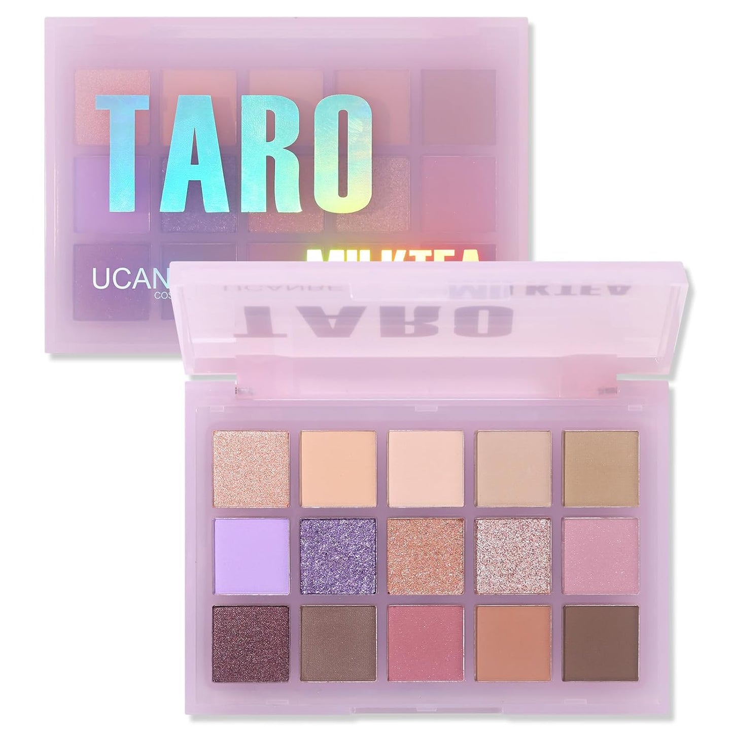 UCANBE Bright Colorful Neon Rainbow Makeup Eyeshadow Palette 15 Shades Green Purple Yellow Make Up Pallets Kit Vibrant Shimmer Matte Pigmented Blendable - Fruit Punch