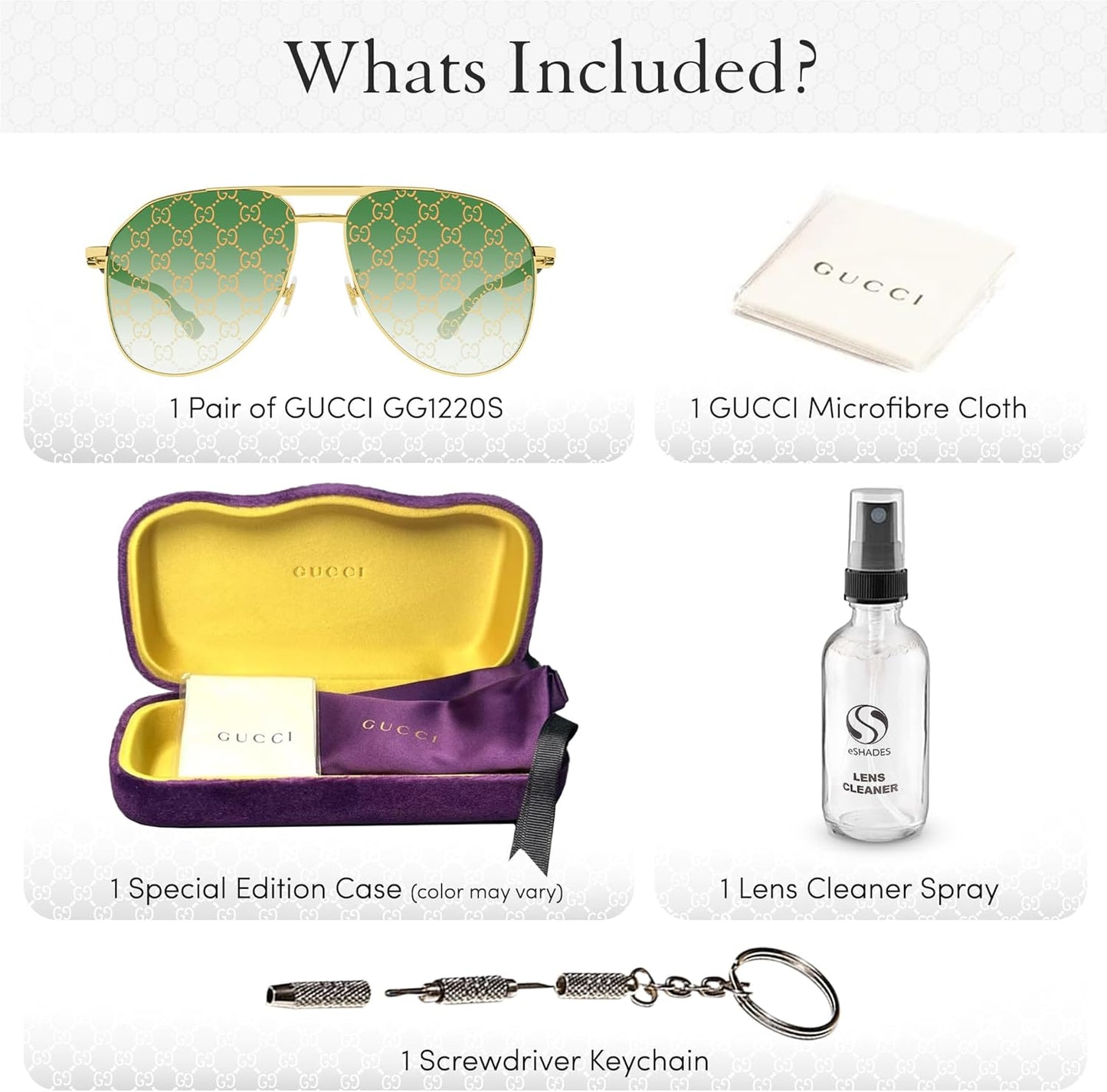 Gucci GG1220S Designer Aviator Shape Sunglasses with Non-Polarized Lenses - Epitome of Luxury and Style