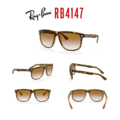 Ray-Ban RB4147 Boyfriend Sunglasses For Men For Women+ BUNDLE with Designer iWear Eyewear Care Kit