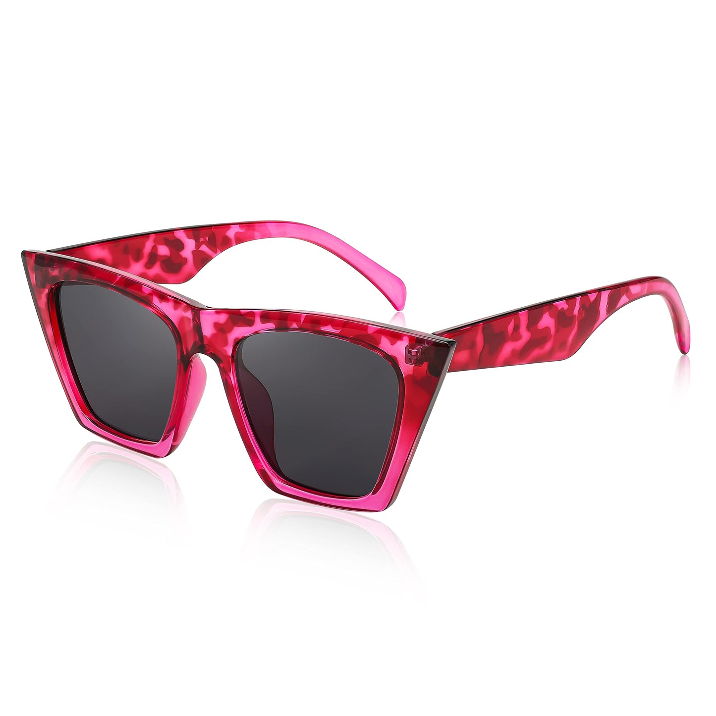 FEISEDY Vintage Square Cat Eye Sunglasses Women Trendy Cateye Sunglasses B2473