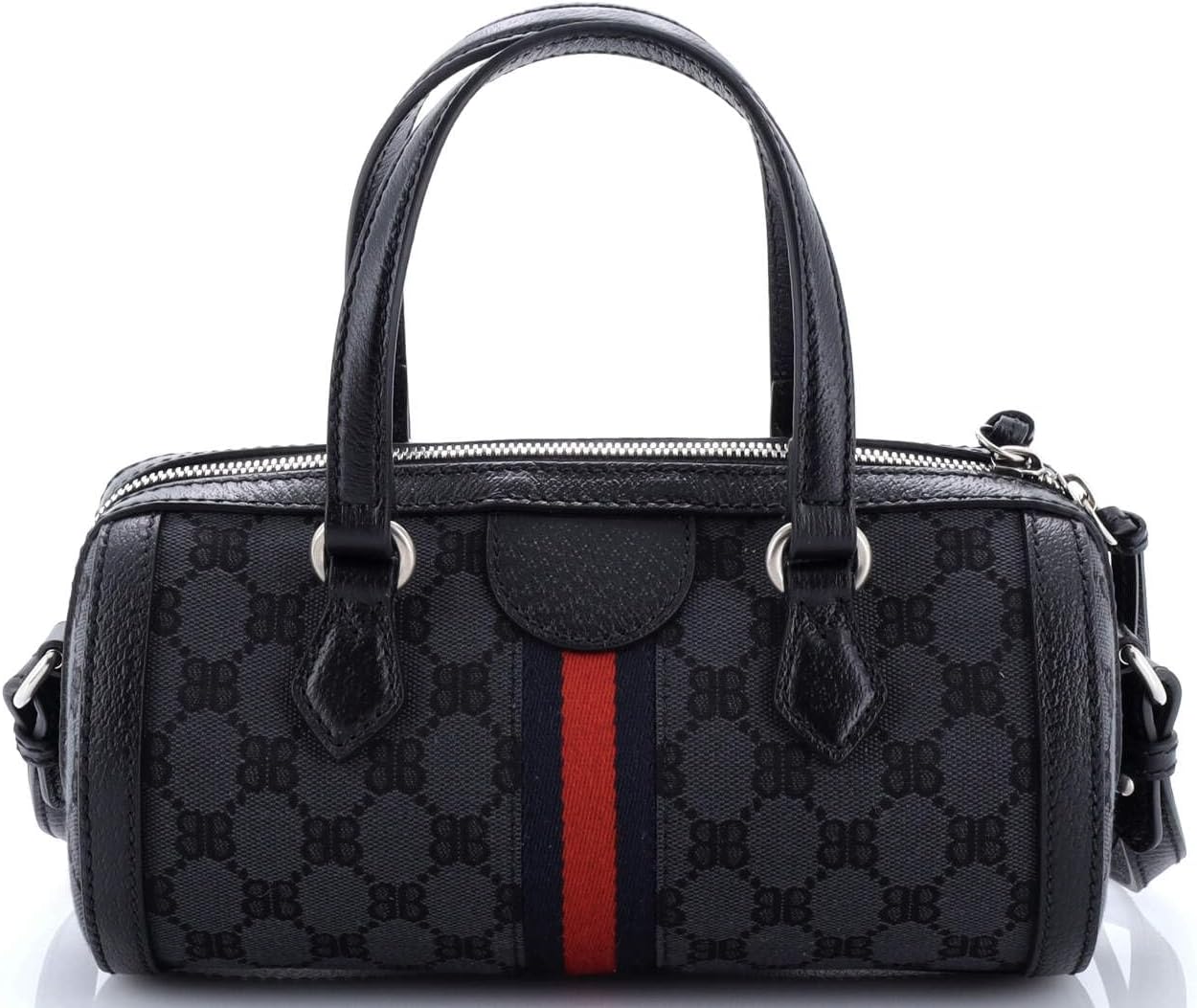 Pre-Loved x Gucci The Hacker Project Boston Bag BB Canvas Small, Black
