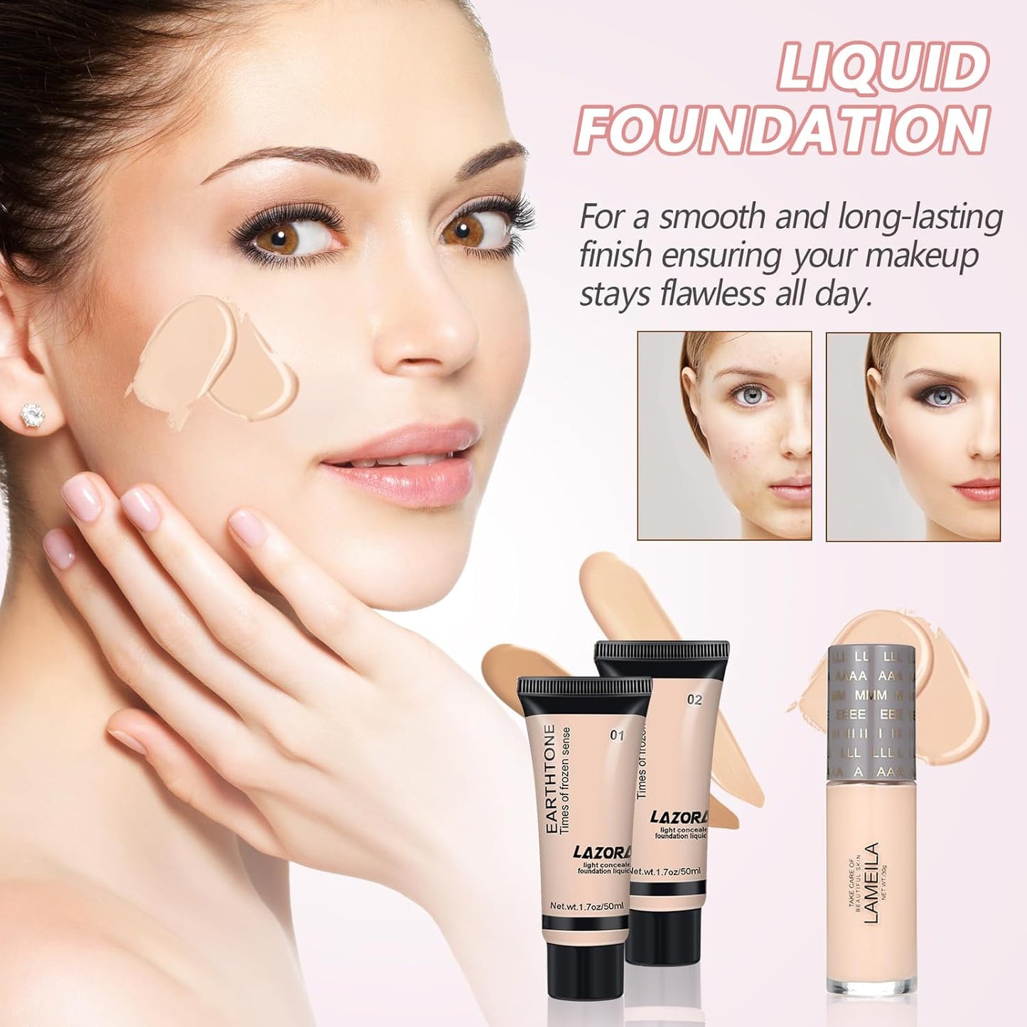 All in One Makeup Kit Makeup Kit for Women Full Kit Makeup Set Multipurpose Bundle Holiday Gift Box Essential Starter Bundle Include Full Make up Kit for Women (Box3)
