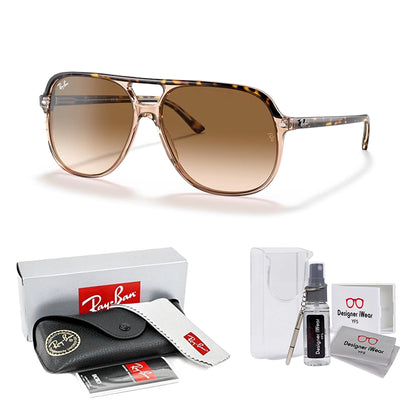 Ray-Ban Bill RB2198 Square Sunglasses for Men for Women + BUNDLE With Designer iWear Complimentary Eyewear Kit