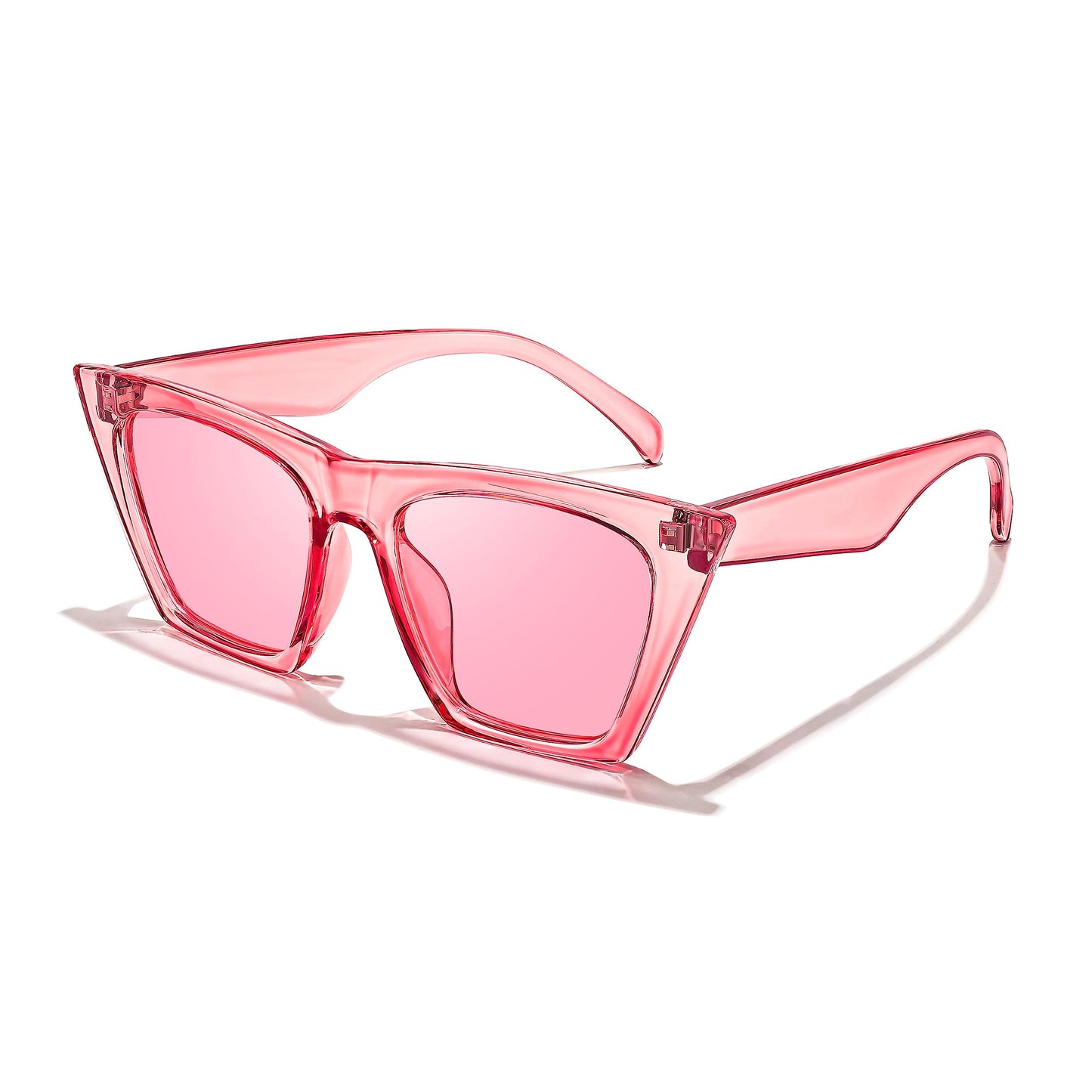 FEISEDY Vintage Square Cat Eye Sunglasses Women Trendy Cateye Sunglasses B2473