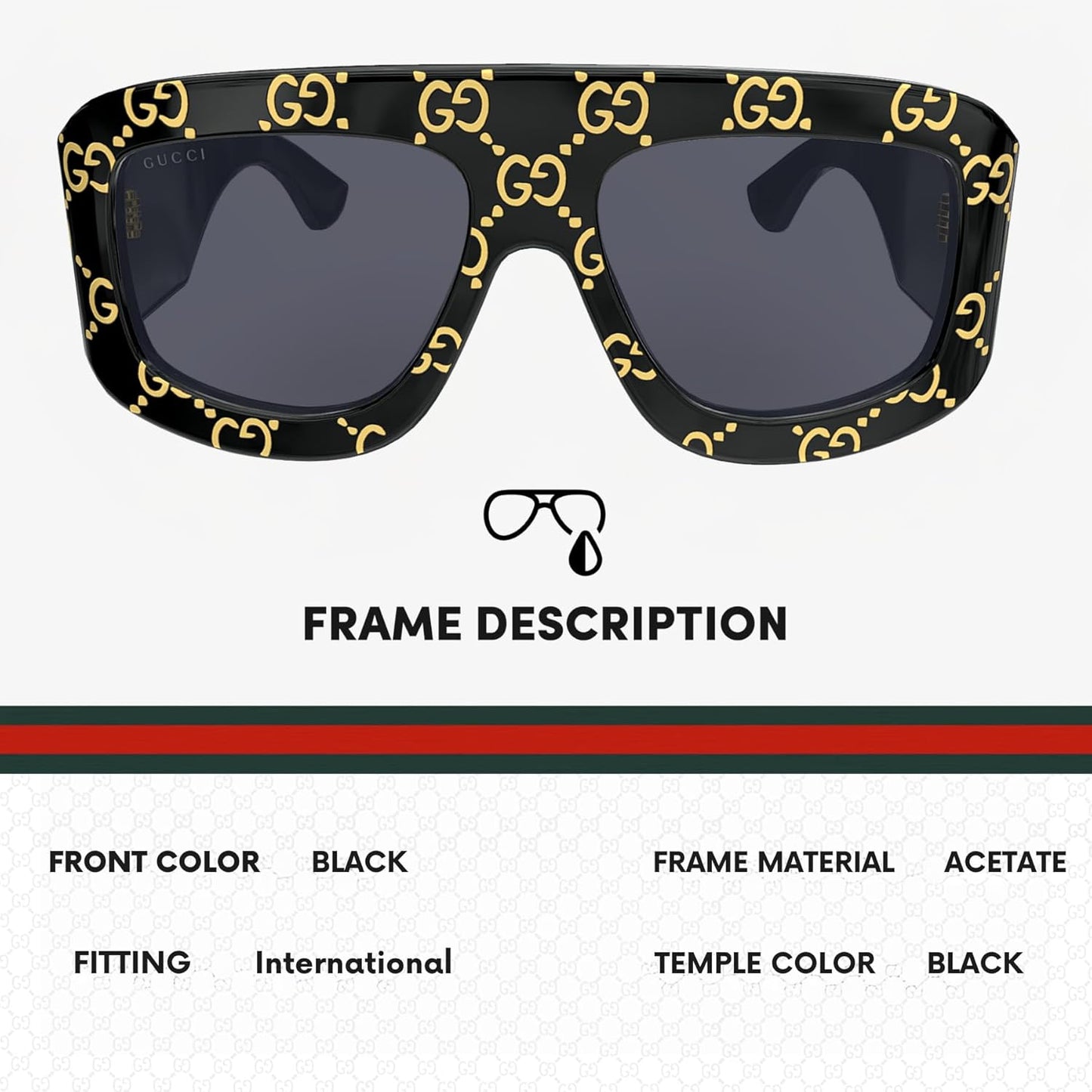 Gucci GG0983S Designer Square Aviator Shape Sunglasses with Non-Polarized Lenses - Epitome of Luxury and Style