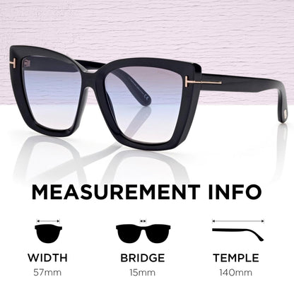 Tom Ford FT0920 SCARLET-02 Square Shape Sunglasses + Bundle With eSHADES Eyewear Cleaning Kit