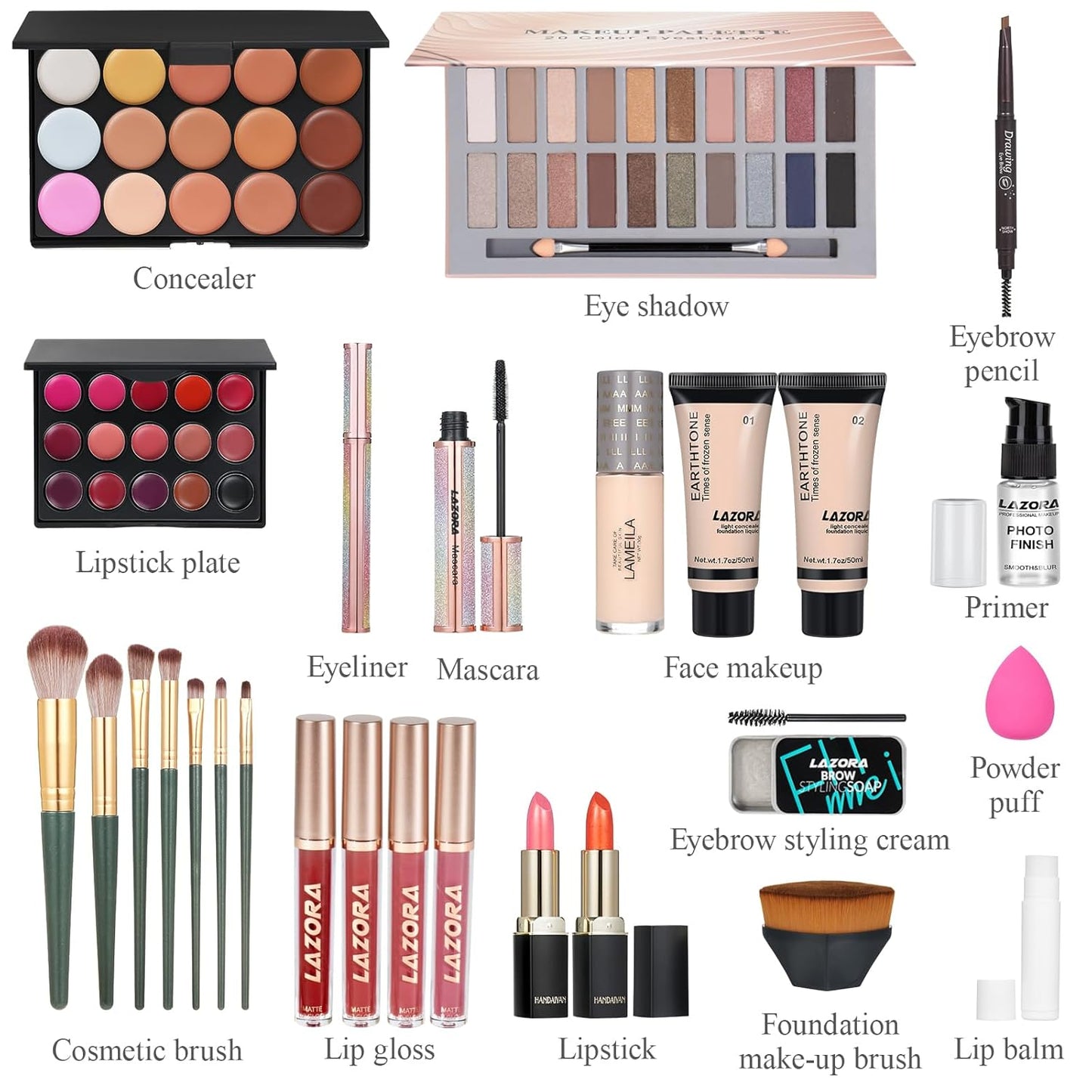 All in One Makeup Kit Makeup Kit for Women Full Kit Makeup Set Multipurpose Bundle Holiday Gift Box Essential Starter Bundle Include Full Make up Kit for Women (Box3)