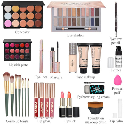 All in One Makeup Kit Makeup Kit for Women Full Kit Makeup Set Multipurpose Bundle Holiday Gift Box Essential Starter Bundle Include Full Make up Kit for Women (Box3)