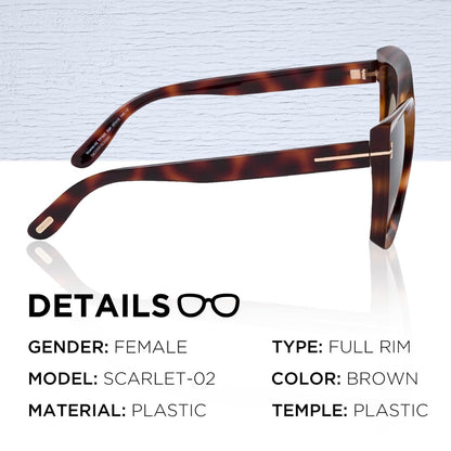 Tom Ford FT0920 SCARLET-02 Square Shape Sunglasses + Bundle With eSHADES Eyewear Cleaning Kit