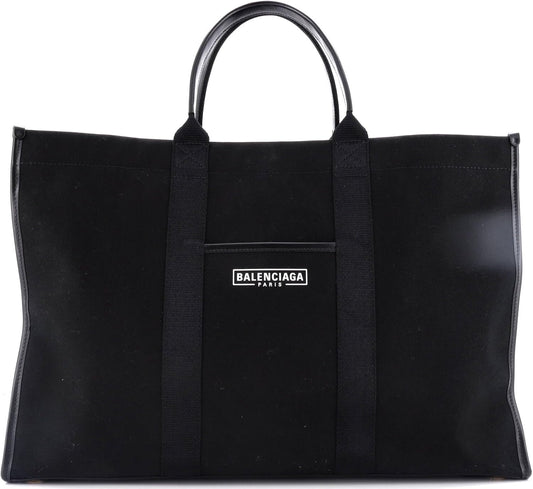 Pre-Loved Hardware Tote Canvas Large, Black