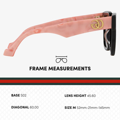 Gucci GG0998S Designer Fashion Sunglasses - Elegant, Sophisticated & Stylish Square Shape Eyewear with Luxury eSHADES Kit