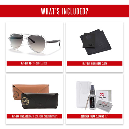 Ray-Ban RB4376 Aviator Sunglasses for Men for Women + BUNDLE With Designer iWear Complimentary Eyewear Kit
