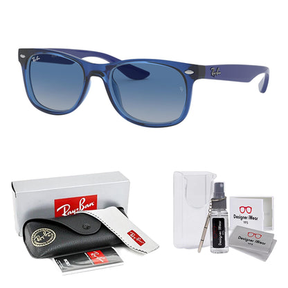 Ray-Ban Junior XS Kids' New Wayfarer RJ9052S Square Sunglasses for SMALL Boys and Girls + BUNDLE With DIW Kit