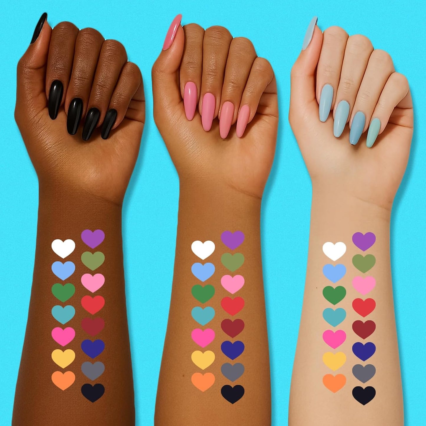 UCANBE Bright Colorful Neon Rainbow Makeup Eyeshadow Palette 15 Shades Green Purple Yellow Make Up Pallets Kit Vibrant Shimmer Matte Pigmented Blendable - Fruit Punch