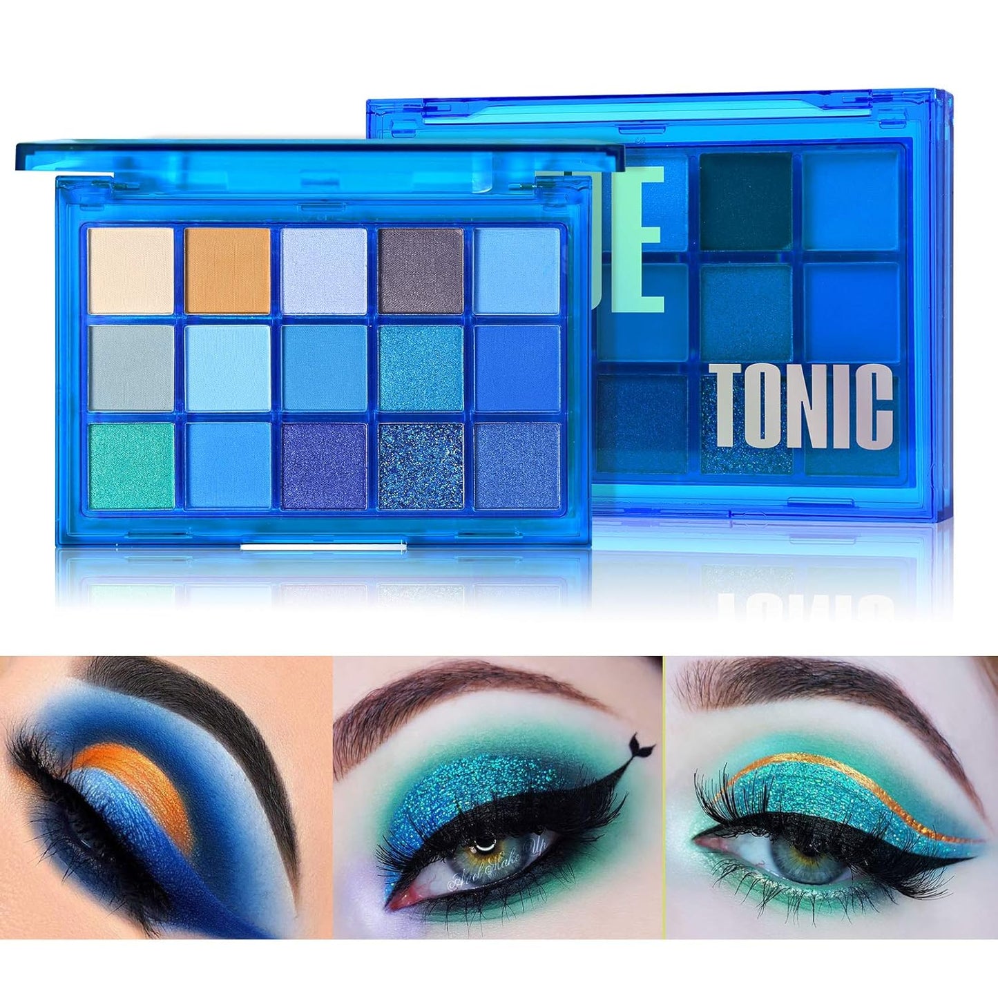 UCANBE Bright Colorful Neon Rainbow Makeup Eyeshadow Palette 15 Shades Green Purple Yellow Make Up Pallets Kit Vibrant Shimmer Matte Pigmented Blendable - Fruit Punch