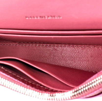Pre-Loved Hourglass Chain Wallet Glitter Leather, Pink