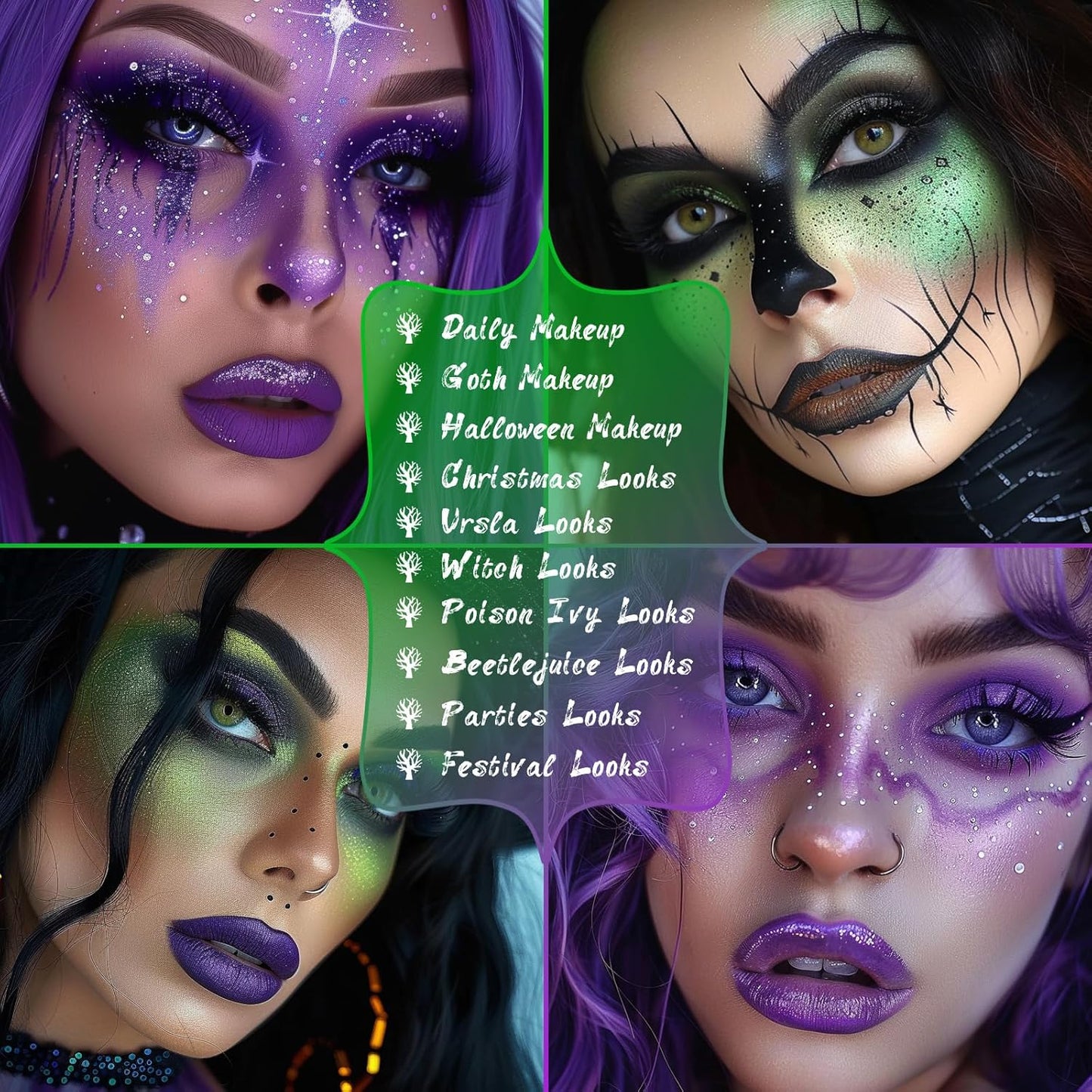 UCANBE Bright Colorful Neon Rainbow Makeup Eyeshadow Palette 15 Shades Green Purple Yellow Make Up Pallets Kit Vibrant Shimmer Matte Pigmented Blendable - Fruit Punch