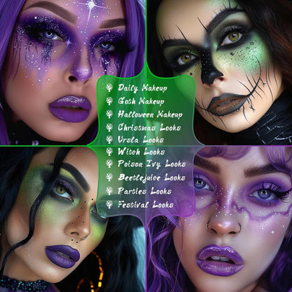 UCANBE Bright Colorful Neon Rainbow Makeup Eyeshadow Palette 15 Shades Green Purple Yellow Make Up Pallets Kit Vibrant Shimmer Matte Pigmented Blendable - Fruit Punch