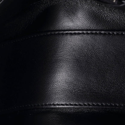 Pre-Loved Crush Chain Flap Bag Quilted Velvet Medium, Black