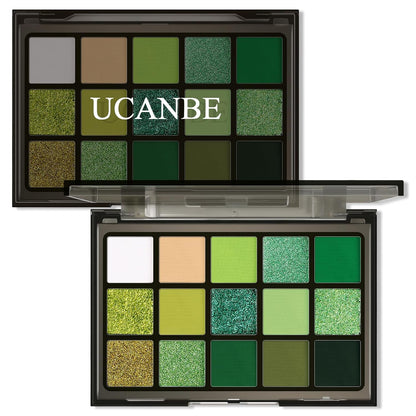 UCANBE Bright Colorful Neon Rainbow Makeup Eyeshadow Palette 15 Shades Green Purple Yellow Make Up Pallets Kit Vibrant Shimmer Matte Pigmented Blendable - Fruit Punch