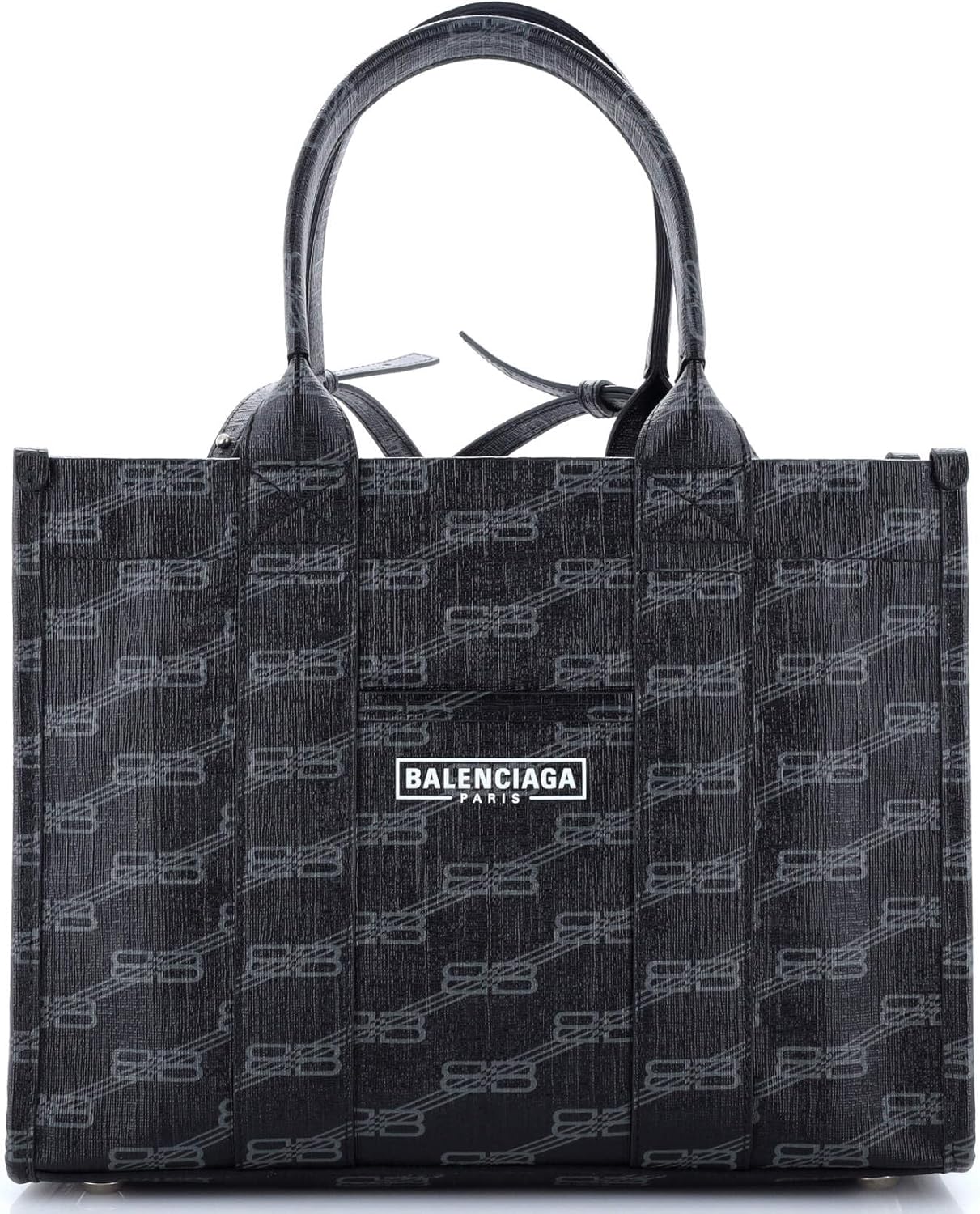Pre-Loved Hardware Tote BB Monogram Coated Canvas Small, Black