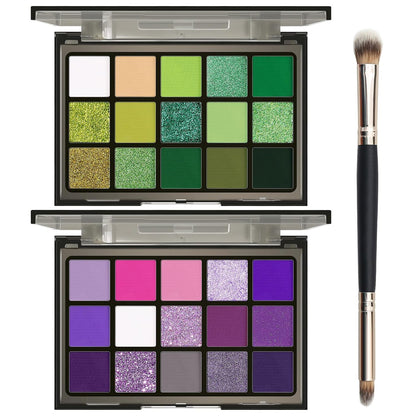 UCANBE Bright Colorful Neon Rainbow Makeup Eyeshadow Palette 15 Shades Green Purple Yellow Make Up Pallets Kit Vibrant Shimmer Matte Pigmented Blendable - Fruit Punch