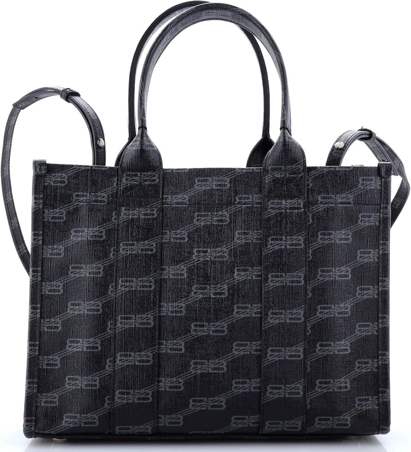 Pre-Loved Hardware Tote BB Monogram Coated Canvas Small, Black