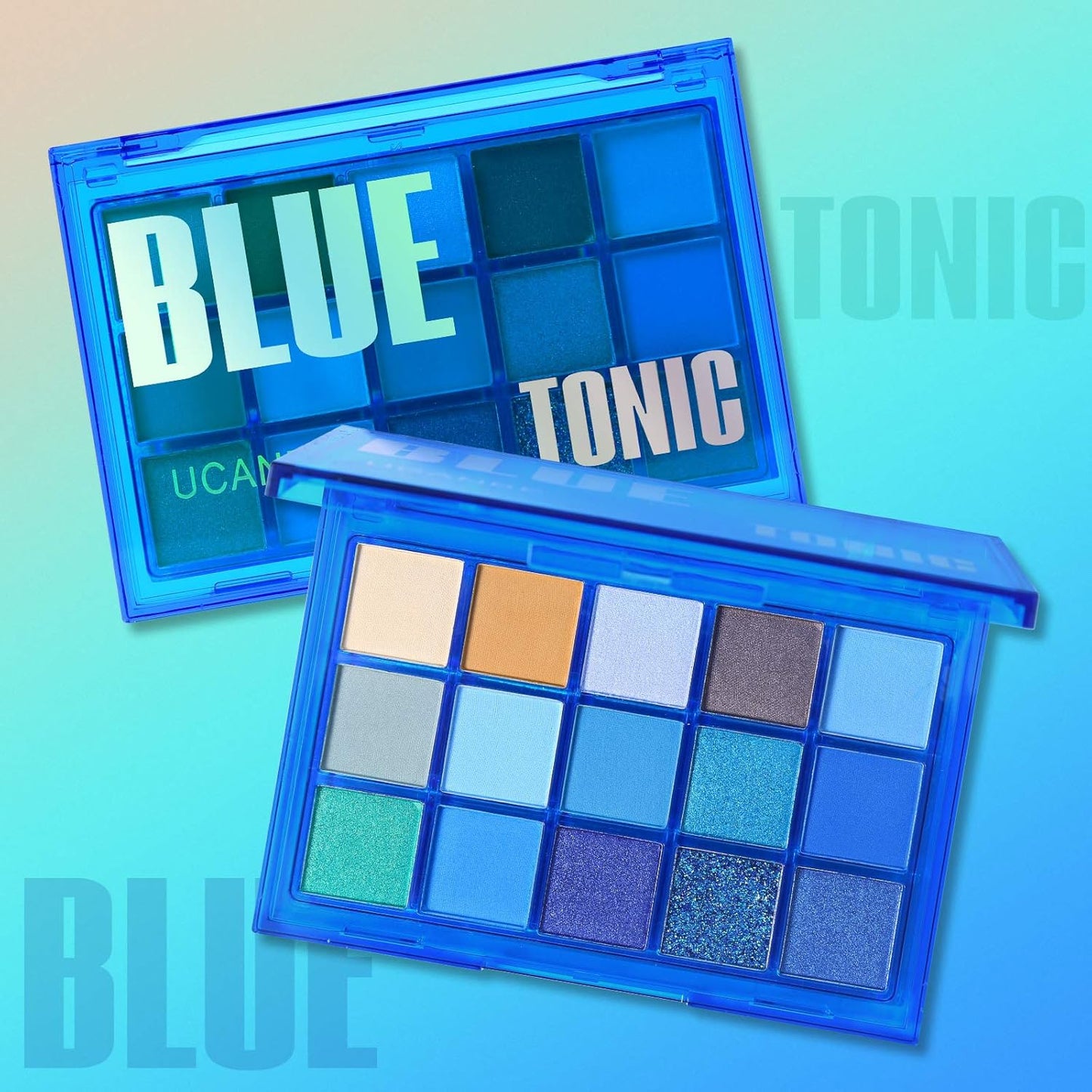 UCANBE Bright Colorful Neon Rainbow Makeup Eyeshadow Palette 15 Shades Green Purple Yellow Make Up Pallets Kit Vibrant Shimmer Matte Pigmented Blendable - Fruit Punch